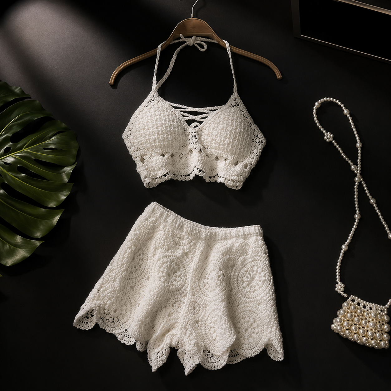 Conjunto de Punto para Mujer – Top de Tirantes y Pantalón Corto | Estilo Verano