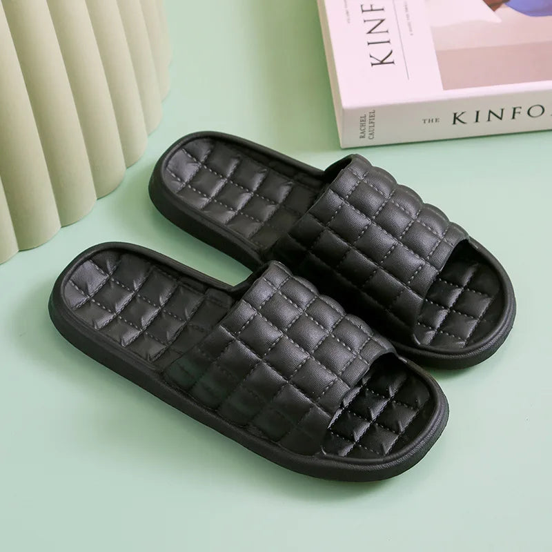 Women Indoor Slippers Floor Flat Shoes Summer Non-Slip Flip Flops Bath Home Slippers Female Comfortable Zapatillas De Hombre