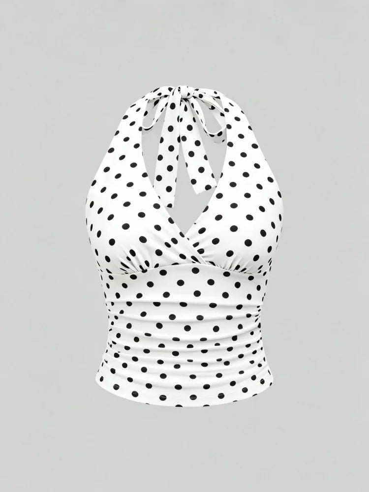 Crop top con cuello en V