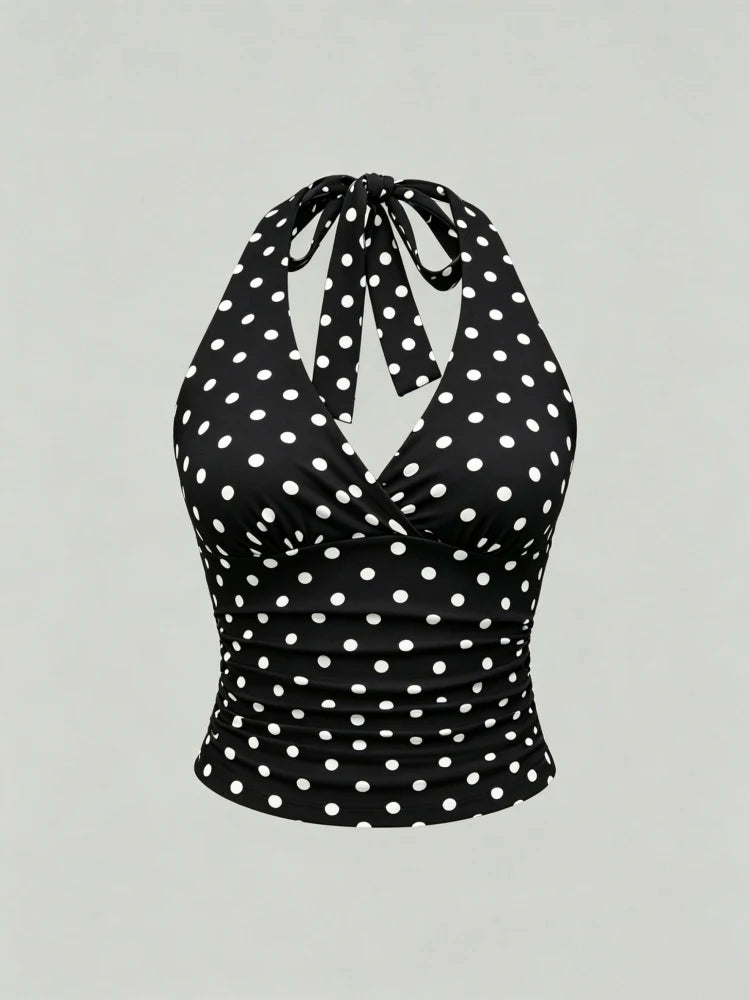 Crop top con cuello en V
