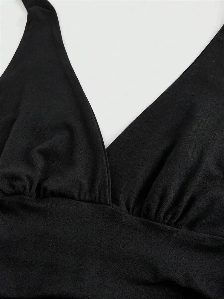 Crop top con cuello en V