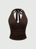 Crop top con cuello en V