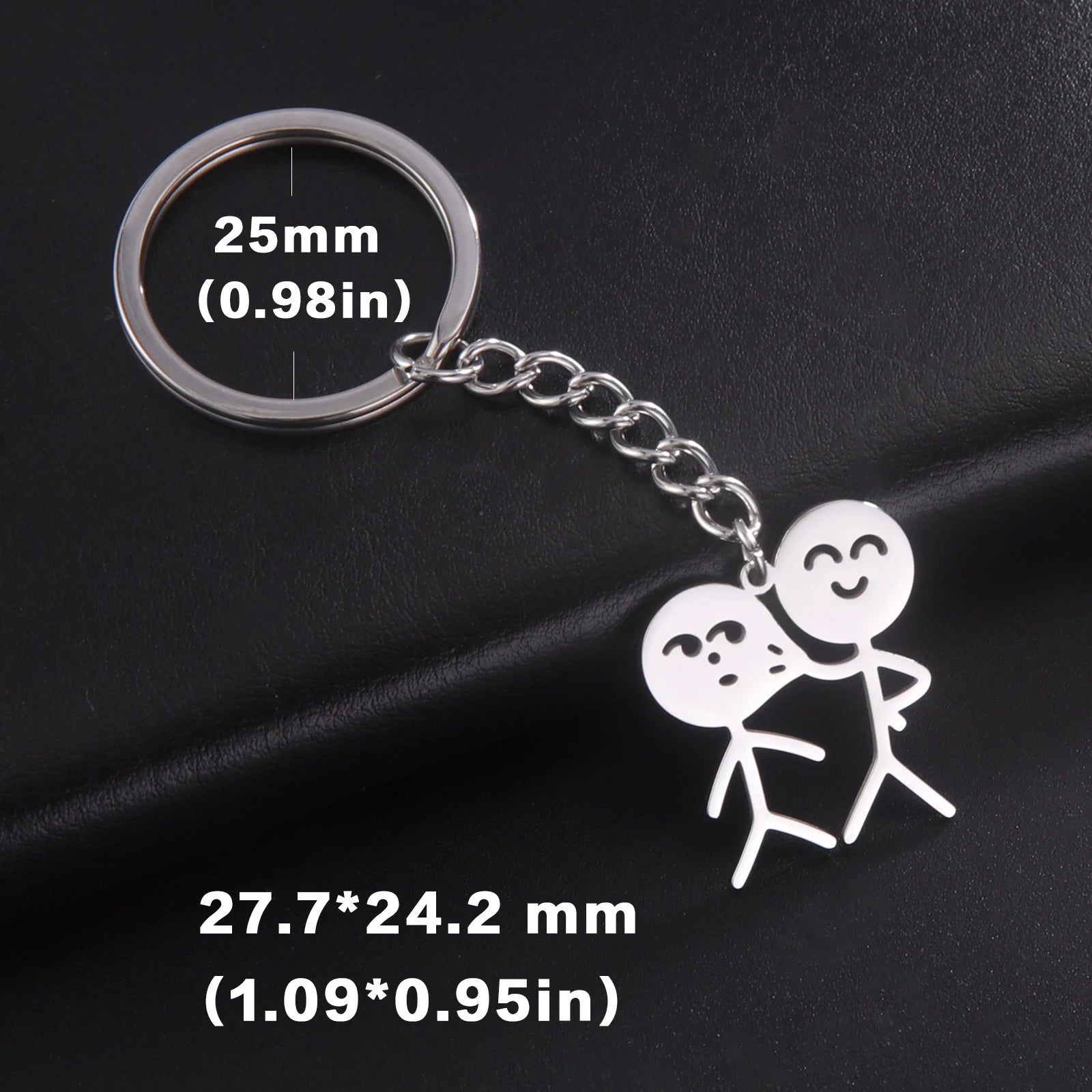 Funny Middle Finger Stickman Keychain 2026 Cute Trend School Bag Car Key Pendant Couple New Trinket Gift Keyring