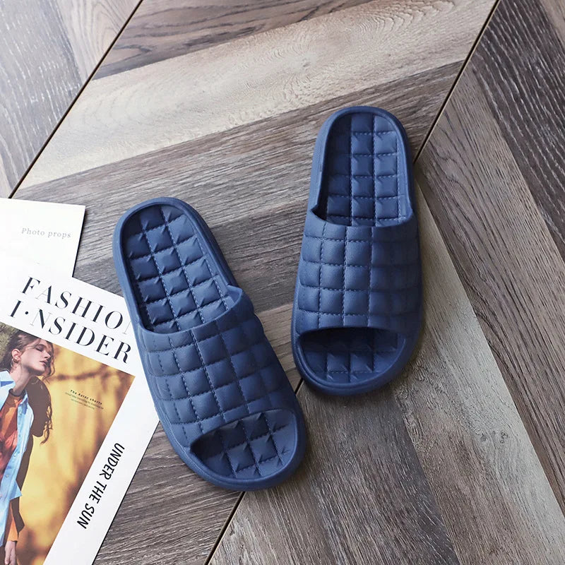 Women Indoor Slippers Floor Flat Shoes Summer Non-Slip Flip Flops Bath Home Slippers Female Comfortable Zapatillas De Hombre