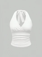 Crop top con cuello en V